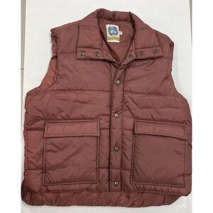 Vintage Men's Weather Breaker Puffer Vest XL Maroon
